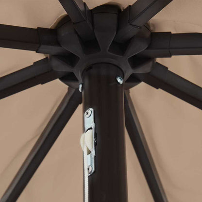 Garden Parasol Taupe 395 x 395 x 245 cm Polyester