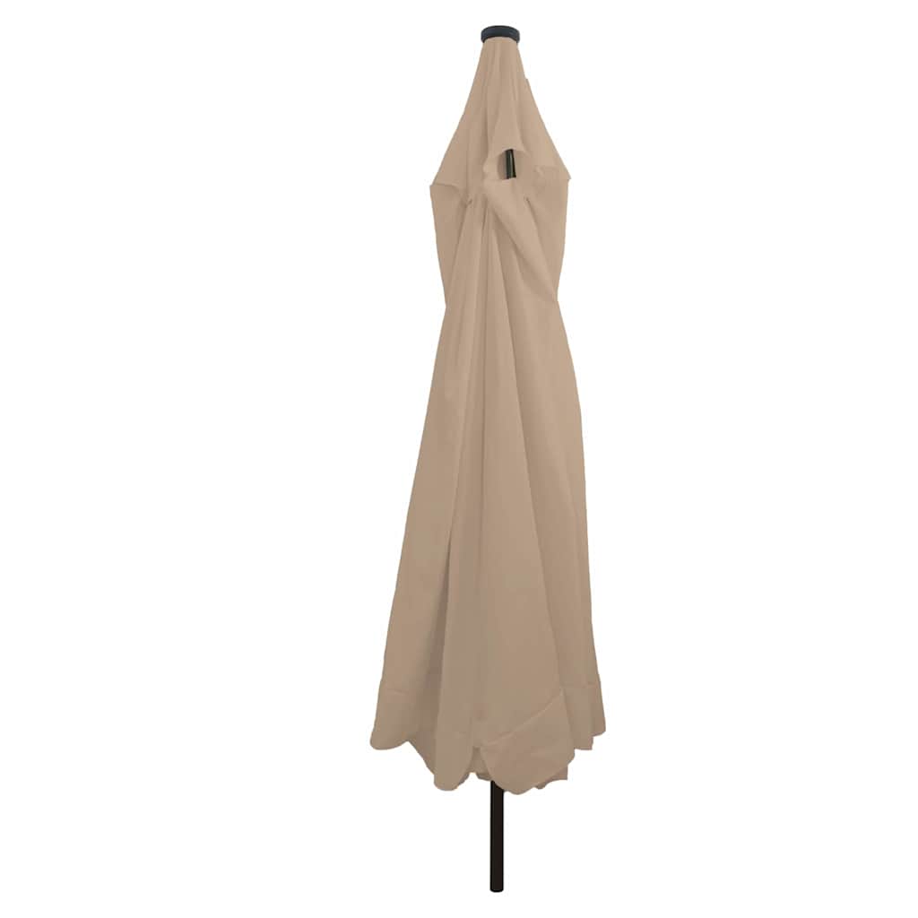 Garden Parasol Taupe 395 x 395 x 245 cm Polyester