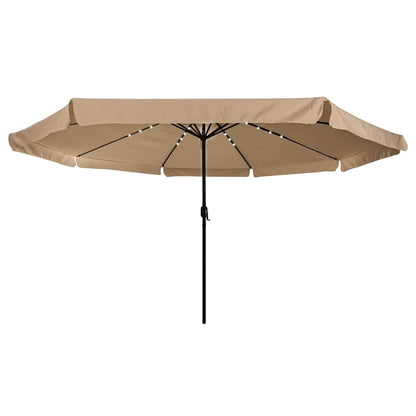 Garden Parasol Taupe 395 x 395 x 245 cm Polyester