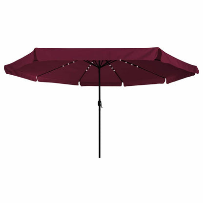 Garden Parasol Bordeaux Red 395 x 395 x 245 cm Polyester