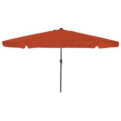 Garden Parasol Terracotta 395 x 395 x 245 cm Polyester