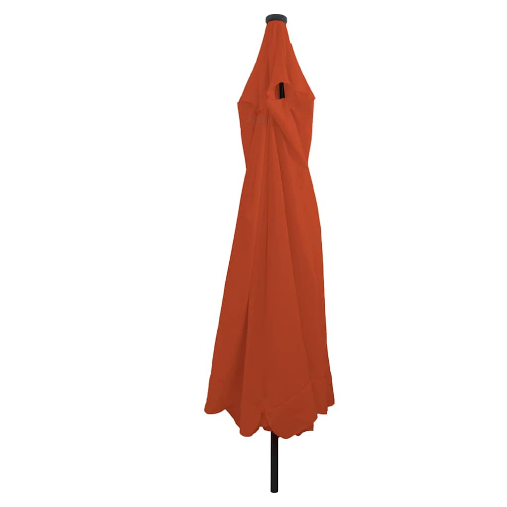 Garden Parasol Terracotta 395 x 395 x 245 cm Polyester