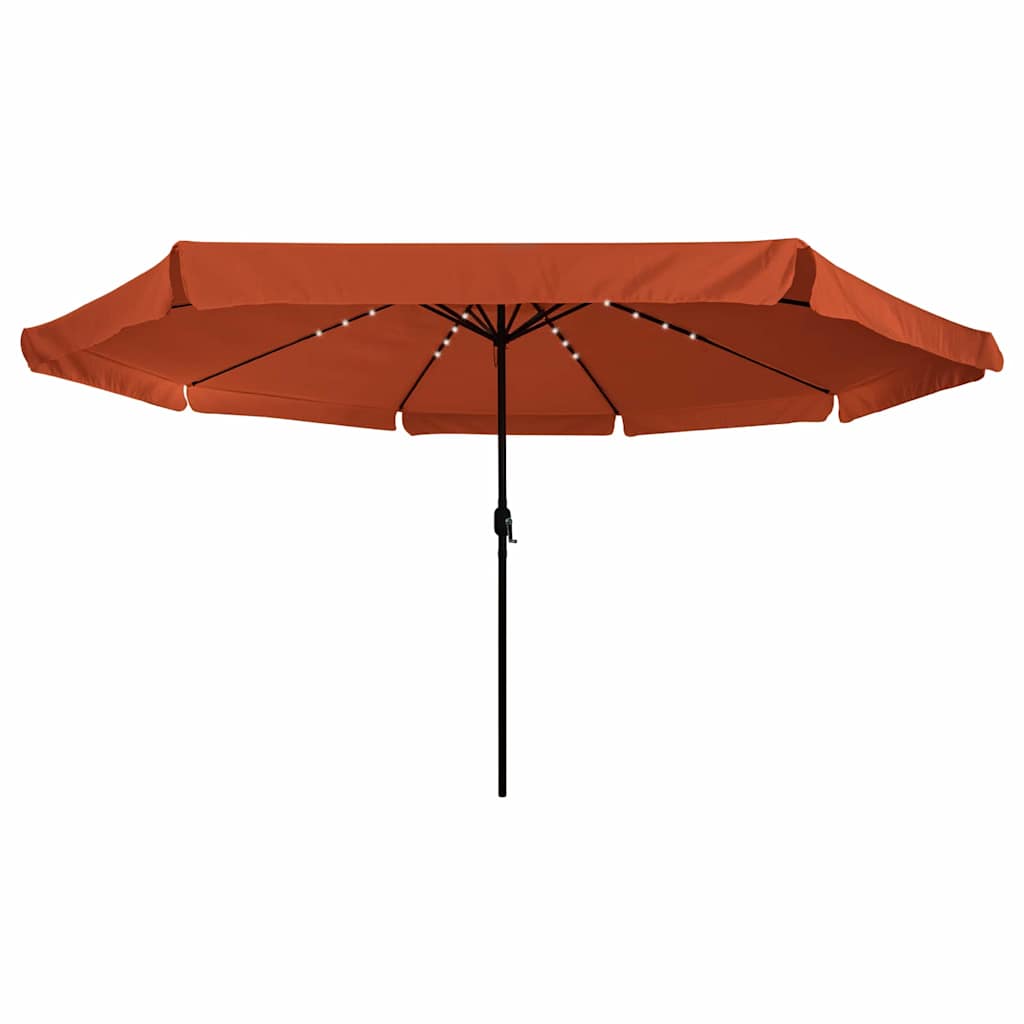 Garden Parasol Terracotta 395 x 395 x 245 cm Polyester