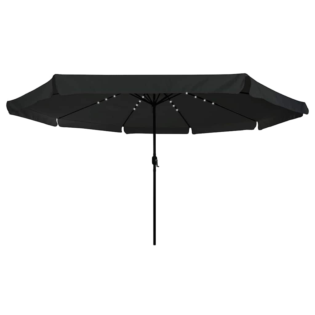 Garden Parasol Black 395 x 395 x 245 cm Polyester