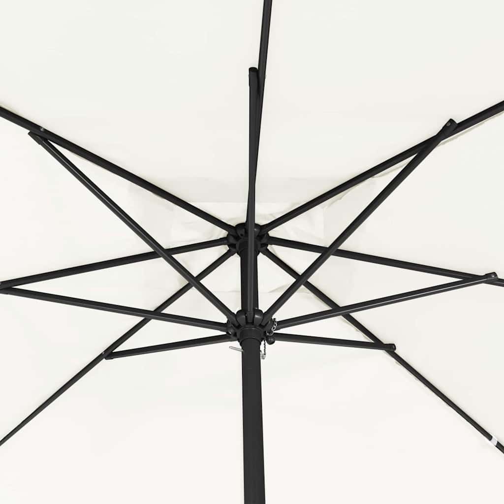 Garden Parasol Sand 295 x 295 x 245 cm Polyester and Steel