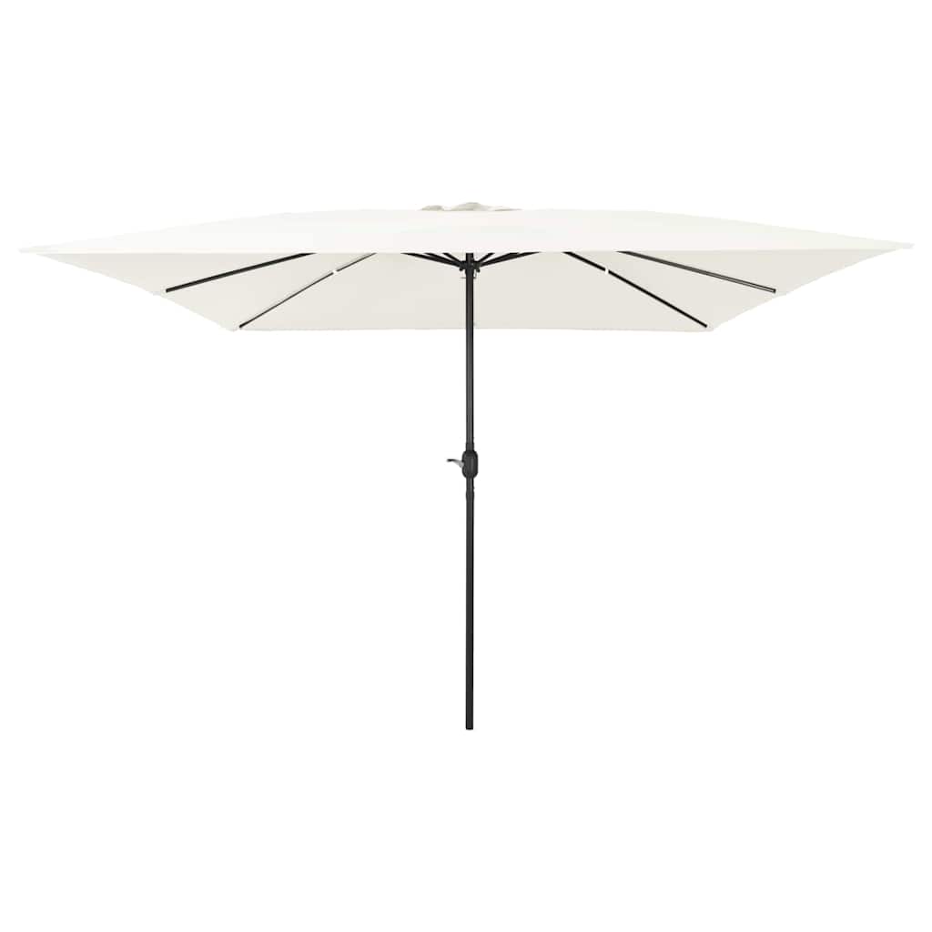 Garden Parasol Sand 295 x 295 x 245 cm Polyester and Steel