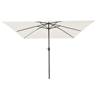 Garden Parasol Sand 295 x 295 x 245 cm Polyester and Steel