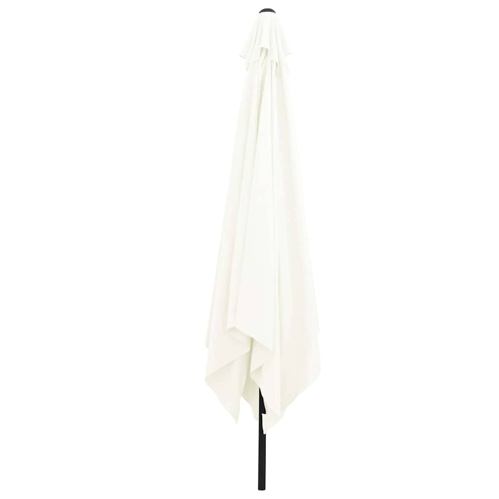 Garden Parasol Sand 295 x 295 x 245 cm Polyester and Steel