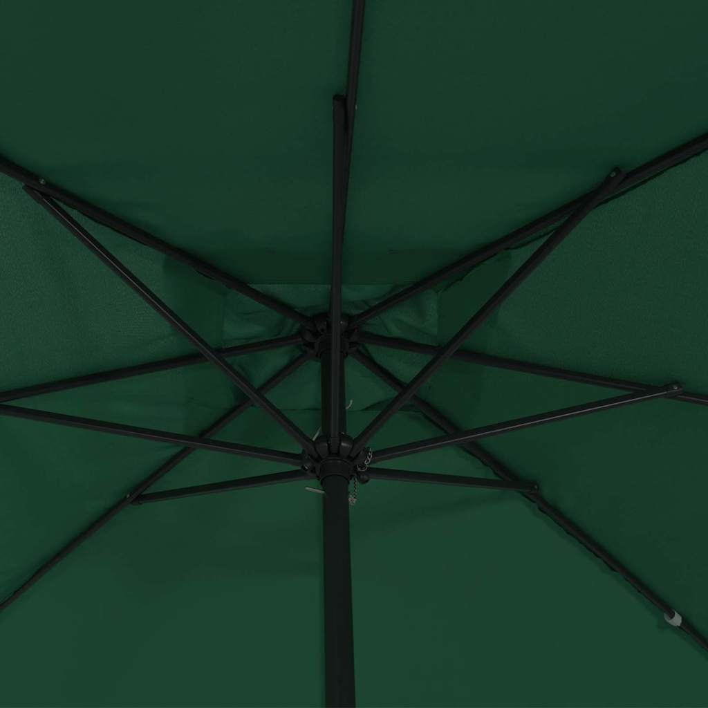 Garden Parasol Green 295 x 295 x 245 cm Polyester and Steel