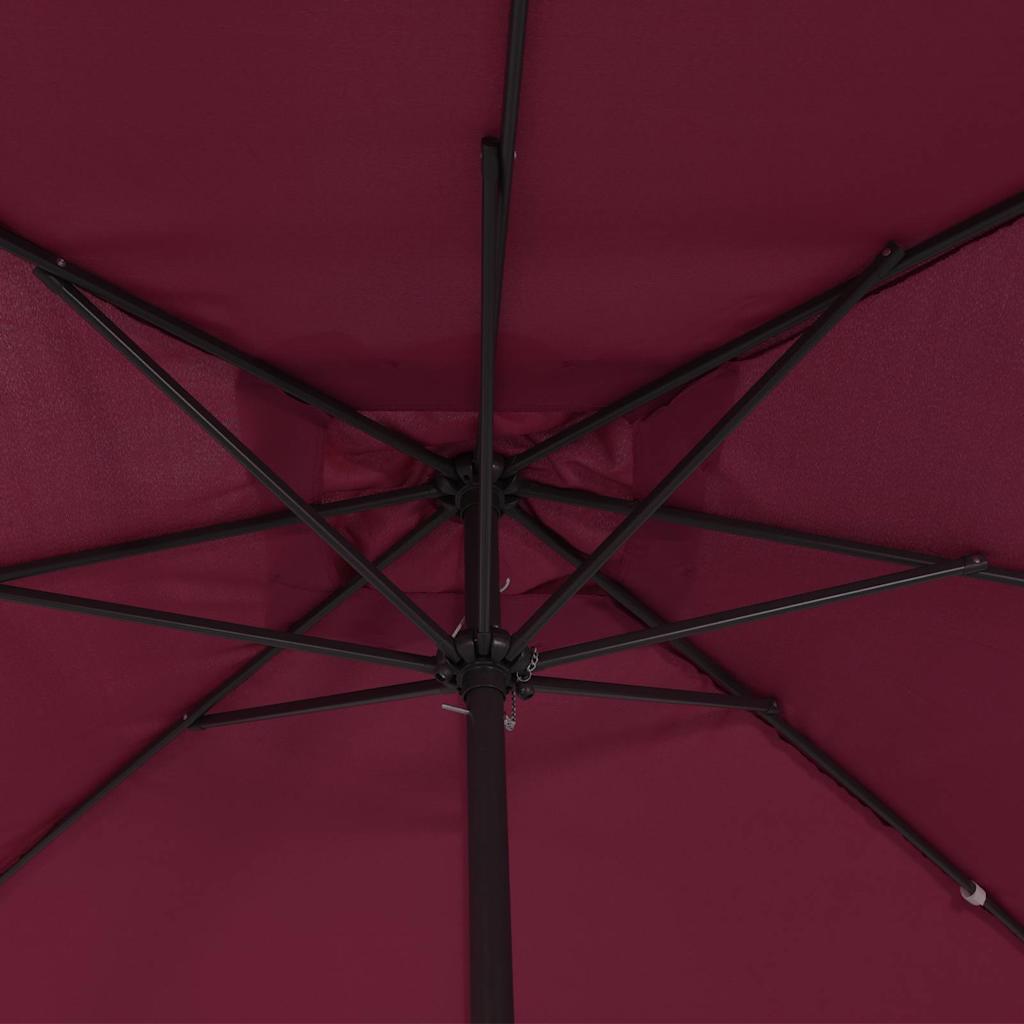 Garden Parasol Bordeaux Red 295 x 295 x 245 cm