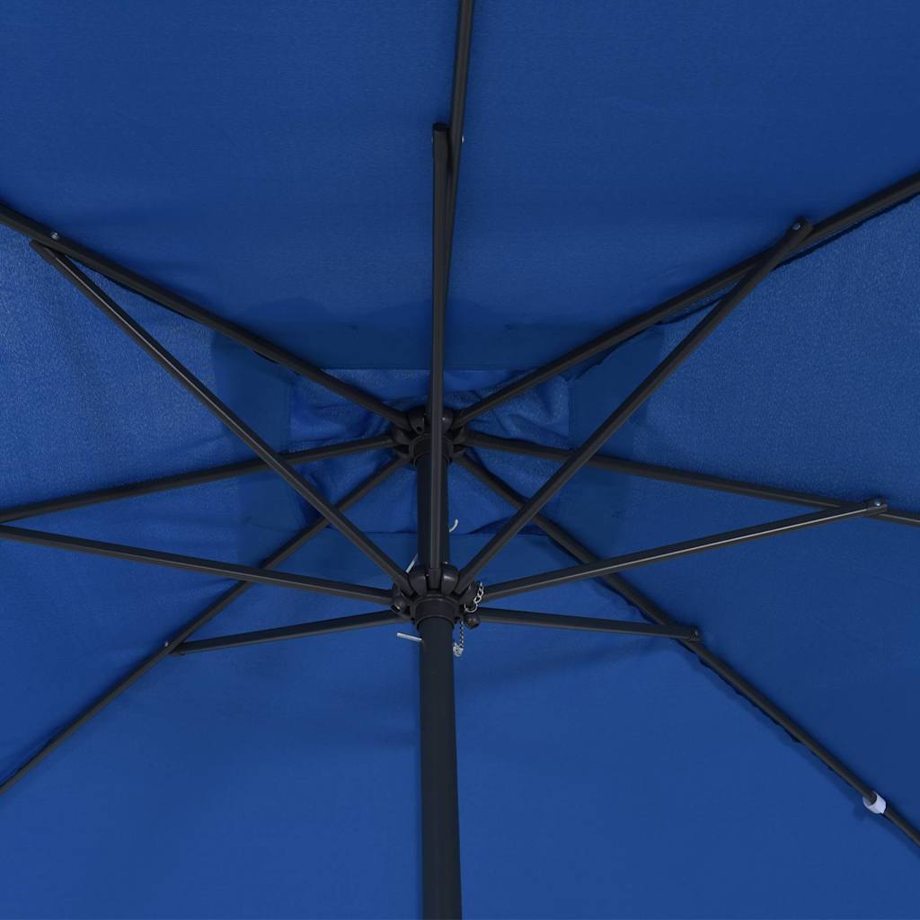 Garden Parasol Azurblau 295 x 295 x 245 cm Polyester and Steel
