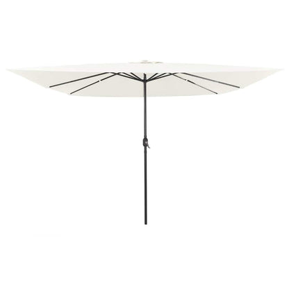 Garden Parasol Sand 295 x 295 x 245 cm Polyester and Steel