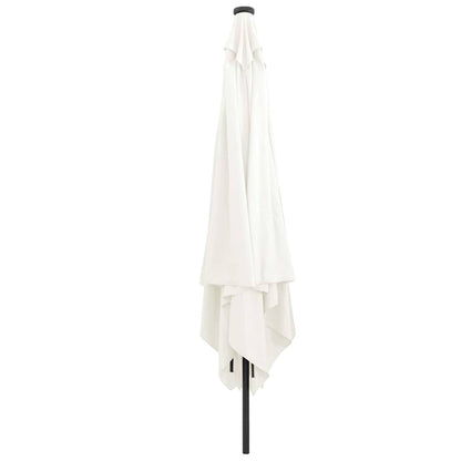 Garden Parasol Sand 295 x 295 x 245 cm Polyester and Steel