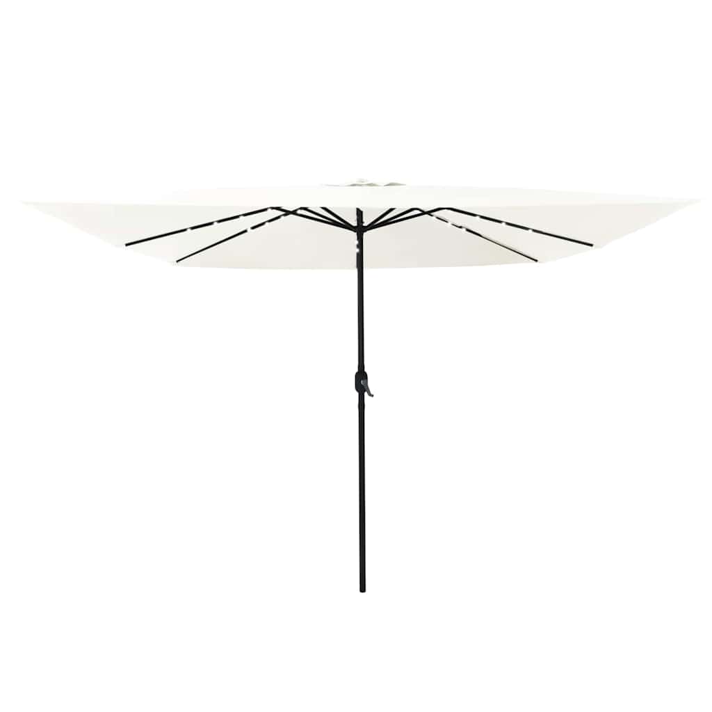 Garden Parasol Sand 295 x 295 x 245 cm Polyester and Steel