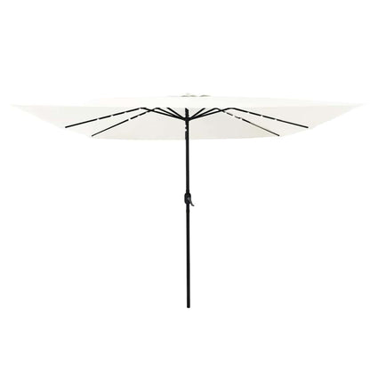 Garden Parasol Sand 295 x 295 x 245 cm Polyester and Steel