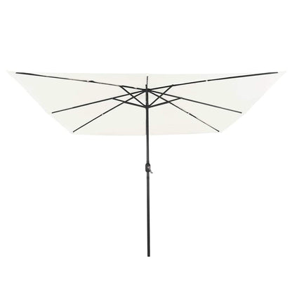 Garden Parasol Sand 295 x 295 x 245 cm Polyester and Steel
