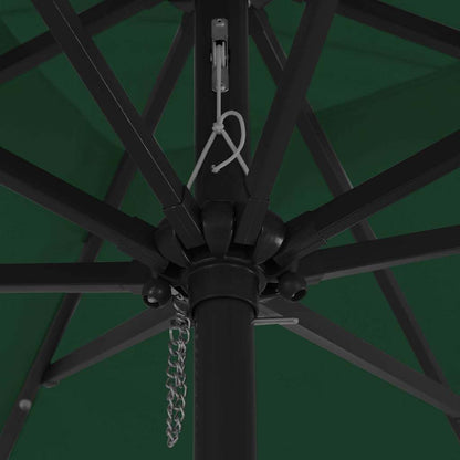 Garden Parasol Green 295 x 295 x 245 cm Polyester and Steel