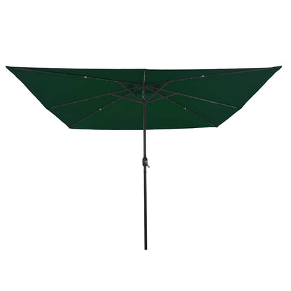 Garden Parasol Green 295 x 295 x 245 cm Polyester and Steel