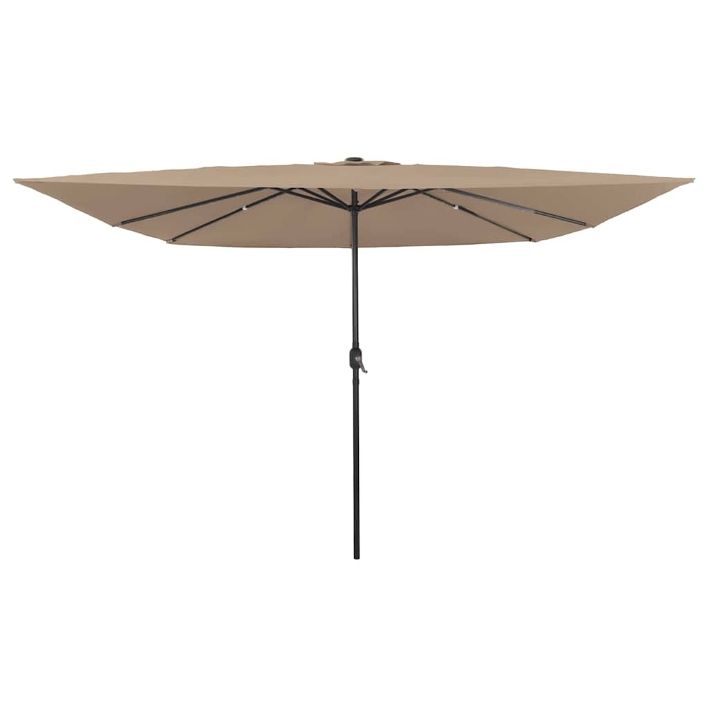 Garden Parasol Taupe 295 x 295 x 245 cm Polyester and Steel