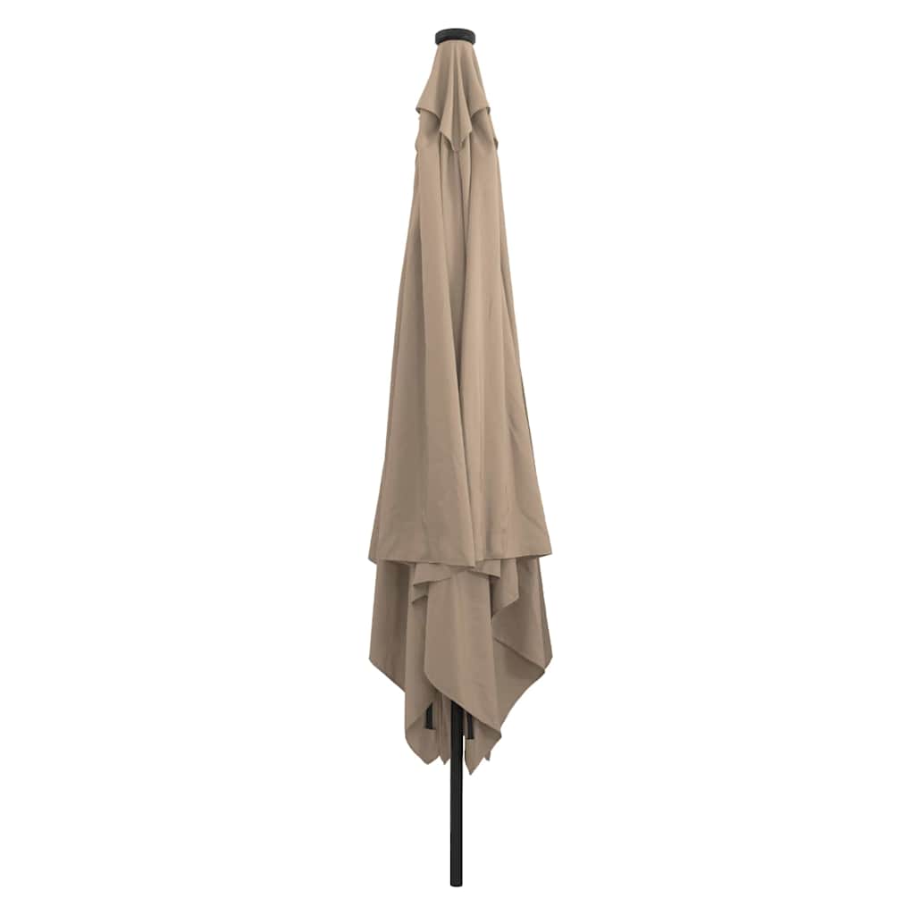 Garden Parasol Taupe 295 x 295 x 245 cm Polyester and Steel