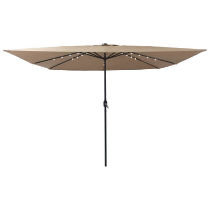 Garden Parasol Taupe 295 x 295 x 245 cm Polyester and Steel