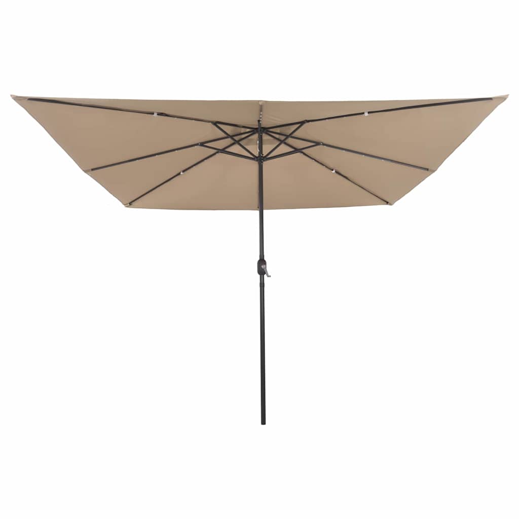 Garden Parasol Taupe 295 x 295 x 245 cm Polyester and Steel