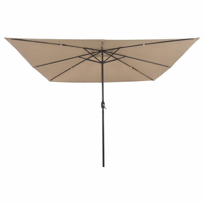 Garden Parasol Taupe 295 x 295 x 245 cm Polyester and Steel