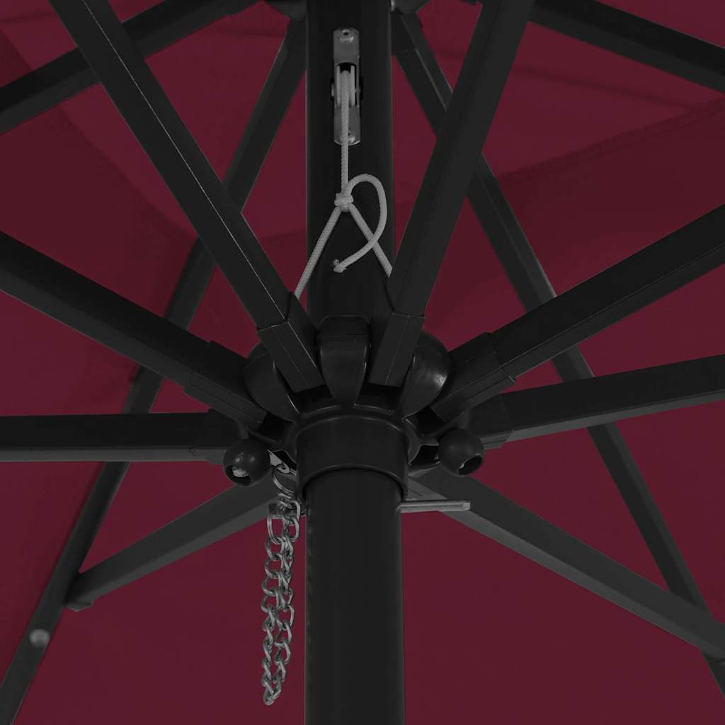 Garden Parasol Bordeaux Red 295 x 295 x 245 cm