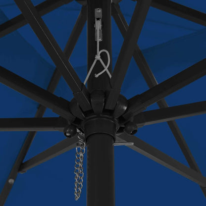 Garden Parasol Azurblau 295 x 295 x 245 cm Polyester and Steel