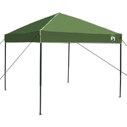 Camping Tent Set Folding 2 pcs Green Taffeta and Fabric