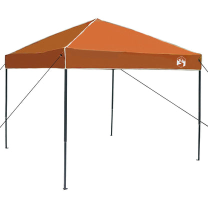 Camping Tent Set Folding 2 pcs Orange Taffeta and Fabric