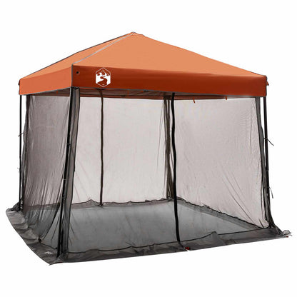 Camping Tent Set 2 pcs Grey and Orange Taffeta and Fabric