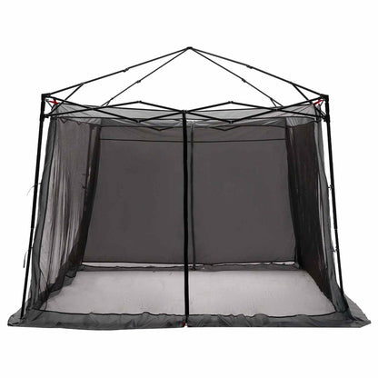 Camping Tent Set 2 pcs Grey and Orange Taffeta and Fabric