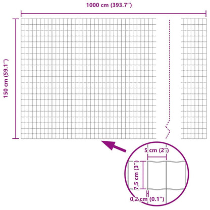 Euro Fence Green 1.5 x 10 m PVC-coated iron