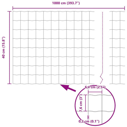 Euro Fence Green 0.4 x 10 m PVC-coated iron