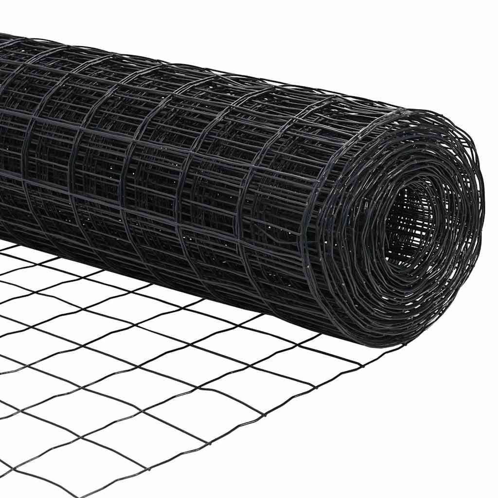 Euro Fence Black 1.6 x 10 m PVC-coated iron
