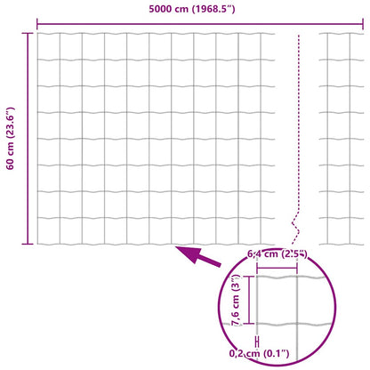 Euro Fence Grey 0.6 x 50 m PVC-coated iron