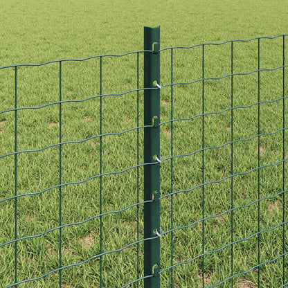 Embedded Fence Post 22 pcs Green 100 cm Powder-Coated Steel
