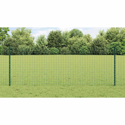 Embedded Fence Post 44 pcs Green 120 cm Powder-Coated Steel