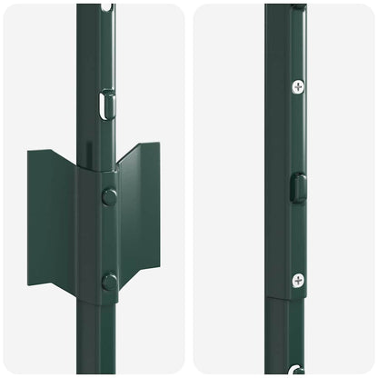 Fence Post 22 pcs Green 160 cm Steel