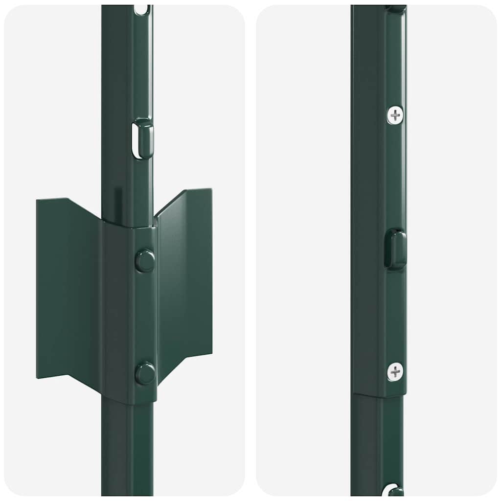 Fence Post 22 pcs Green 180 cm Steel