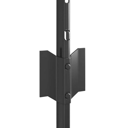 Embedded Fence Post 44 pcs Grey 120 cm Powder-Coated Steel