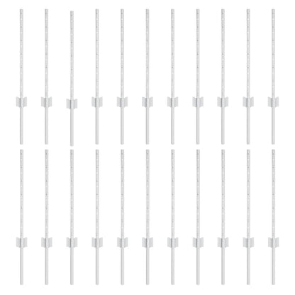 Embedded Fence Post 22 pcs Silver 100 cm Powder-Coated Steel