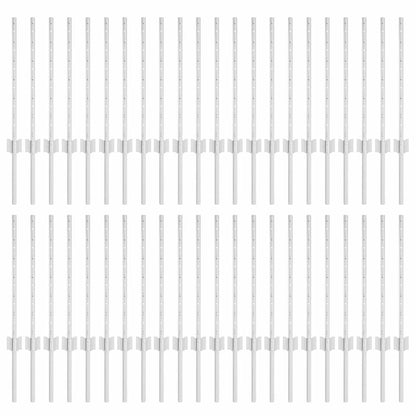 Embedded Fence Post 44 pcs Silver 100 cm Powder-Coated Steel