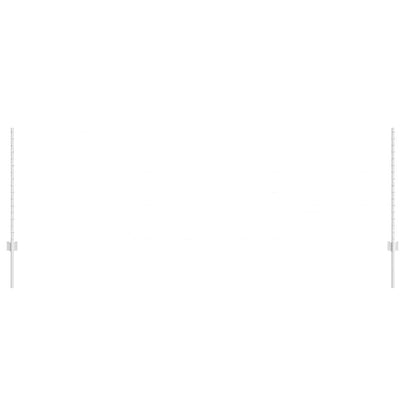 Embedded Fence Post 22 pcs Silver 140 cm Powder-Coated Steel