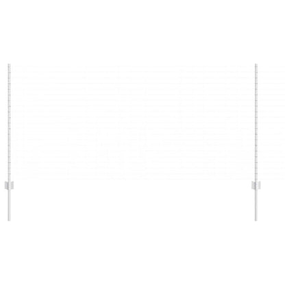 Embedded Fence Post 22 pcs Silver 160 cm Powder-Coated Steel