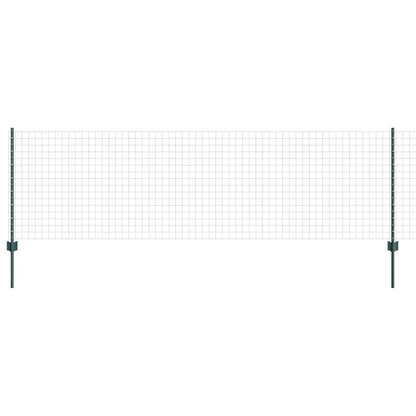 Welded Wire Fence 10 x 0.8 m (W x H) PVC-Coated Steel Green