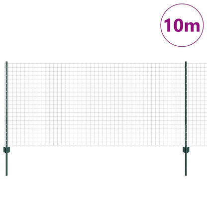 Welded Wire Fence 10 x 1 m (W x H) PVC-Coated Steel Green Mesh