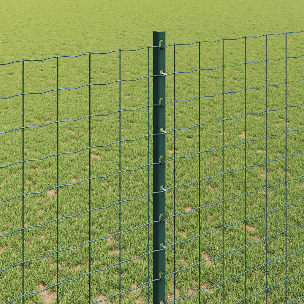 Welded Wire Fence 10 x 1.4 m (W x H) PVC-Coated Steel Green