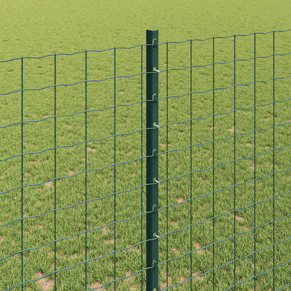 Welded Wire Fence 10 x 1.4 m (W x H) PVC-Coated Steel Green